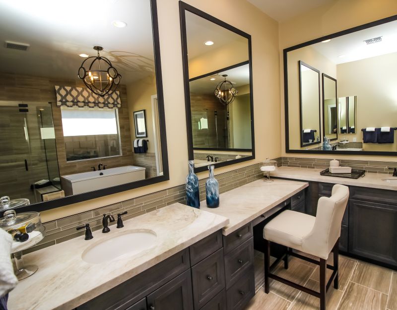 Wide View of Modern Bathrooms