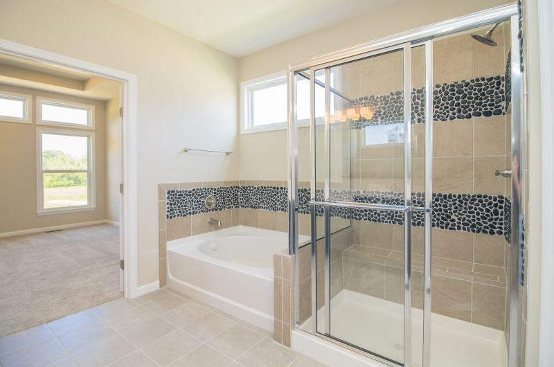 Close-up of Glass Shower Doors